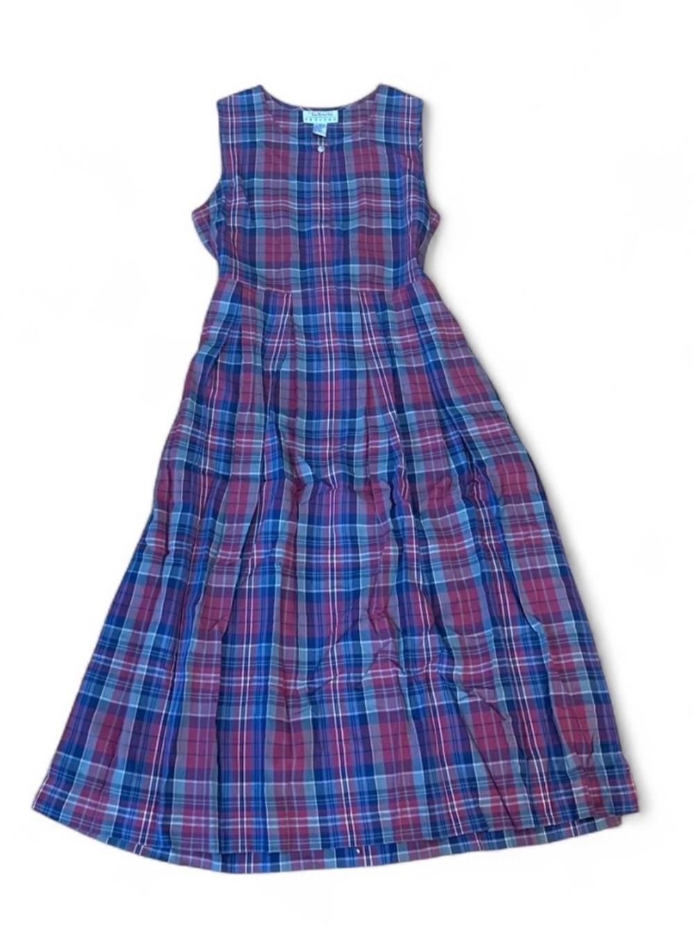 90s plaid tank dress